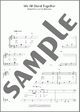 We All Stand Together(Paul McCartney) 楽譜 ピアノ（ソロ） ダウンロード