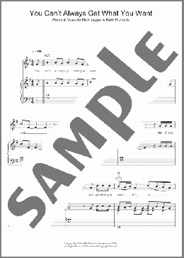 You Can't Always Get What You Want(Glee Cast) 楽譜 その他 ダウンロード