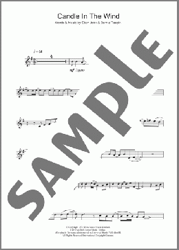 Candle In The Wind(Elton John) 楽譜 アルトサックス（ソロ） ダウンロード