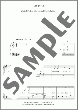 Let It Be(The Beatles) 楽譜 ピアノ（ソロ） ダウンロード