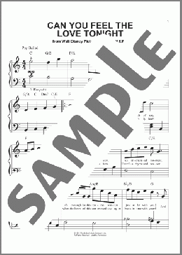 Can You Feel The Love Tonight (from The Lion King)(Elton John/The Lion King) 楽譜 ピアノ（ソロ） ダウンロード