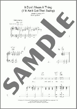 It Don't Mean A Thing (If It Ain't Got That Swing)(Duke Ellington) 楽譜 その他 ダウンロード