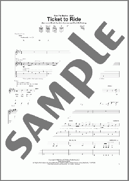 Ticket To Ride(The Beatles) 楽譜 ギター（ソロ） ダウンロード