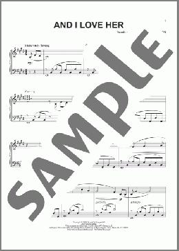 And I Love Her (arr. Phillip Keveren)(The Beatles) 楽譜 ピアノ（ソロ） ダウンロード