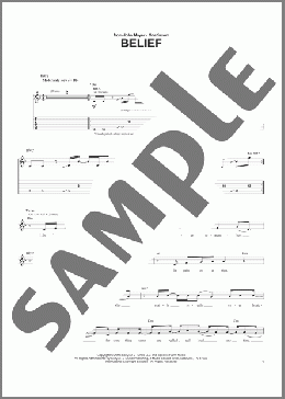 Belief(John Mayer) 楽譜 ギター（ソロ） ダウンロード