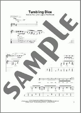 Tumbling Dice(The Rolling Stones) 楽譜 ギタースコア ダウンロード