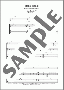 Rebel Rebel(David Bowie) 楽譜 ギター（ソロ） ダウンロード