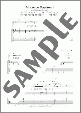 Moonage Daydream(David Bowie) 楽譜 ギター（ソロ） ダウンロード