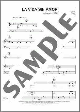 La Vida Sin Amor(Il Divo) 楽譜 ピアノ & ボーカル & ギター ダウンロード
