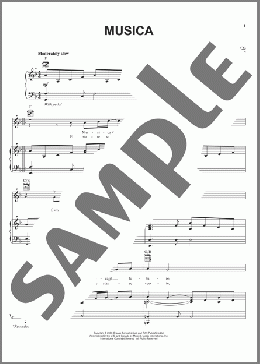 Musica(Il Divo) 楽譜 ピアノ & ボーカル & ギター ダウンロード
