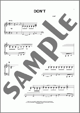 Don't(Elvis Presley/Leiber & Stoller) 楽譜 ピアノ（ソロ） ダウンロード