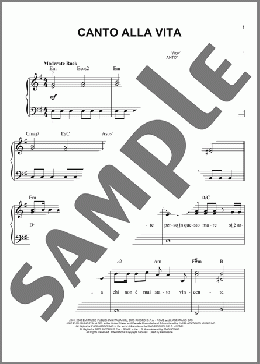 Canto Alla Vita(Josh Groban) 楽譜 ピアノ（ソロ） ダウンロード