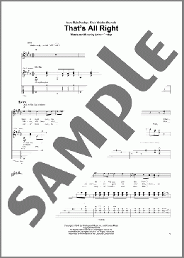 That's All Right(Johnny Cash/The Beatles/Elvis Presley) 楽譜 ギター（ソロ） ダウンロード