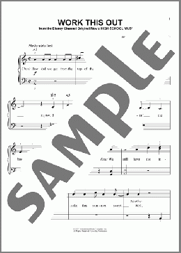 Work This Out(High School Musical 2) 楽譜 ピアノ（ソロ） ダウンロード