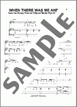 When There Was Me And You(High School Musical) 楽譜 ピアノ & ボーカル ダウンロード