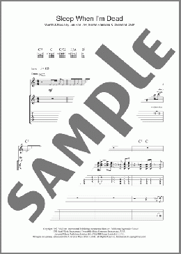 I'll Sleep When I'm Dead(Bon Jovi) 楽譜 ギター（ソロ） ダウンロード