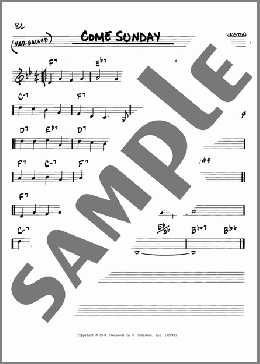 Come Sunday(Duke Ellington) 楽譜 その他 ダウンロード