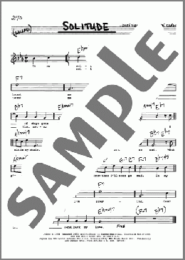 Solitude(Duke Ellington) 楽譜 その他 ダウンロード