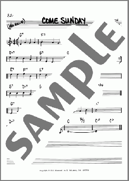 Come Sunday(Duke Ellington) 楽譜 その他 ダウンロード