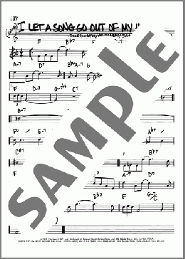 I Let A Song Go Out Of My Heart(Duke Ellington) 楽譜 その他 ダウンロード