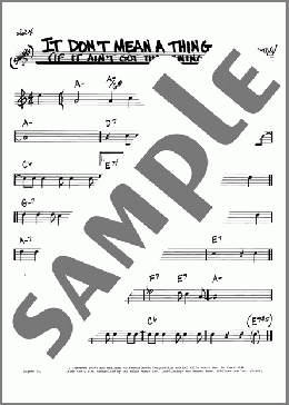 It Don't Mean A Thing (If It Ain't Got That Swing)(Duke Ellington) 楽譜 その他 ダウンロード