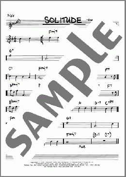 Solitude(Duke Ellington) 楽譜 その他 ダウンロード