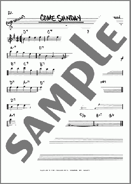 Come Sunday(Duke Ellington) 楽譜 その他 ダウンロード