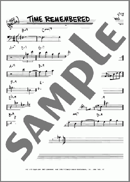Time Remembered(Bill Evans) 楽譜 その他 ダウンロード