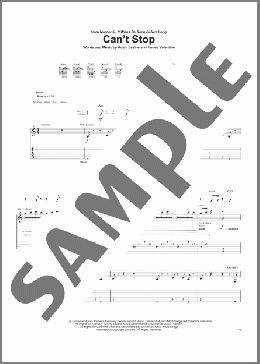 Can't Stop(Maroon 5) 楽譜 ギター（ソロ） ダウンロード