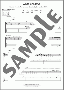 White Shadows(Coldplay) 楽譜 ギター（ソロ） ダウンロード