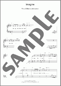 Imagine(John Lennon) 楽譜 ピアノ（ソロ） ダウンロード