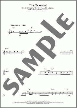 The Scientist(Coldplay) 楽譜 アルトサックス（ソロ） ダウンロード