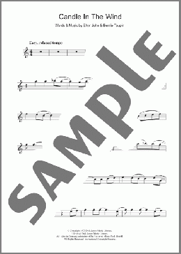 Candle In The Wind(Elton John) 楽譜 アルトサックス（ソロ） ダウンロード