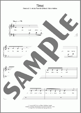 Tired(Adele) 楽譜 ピアノ（ソロ） ダウンロード