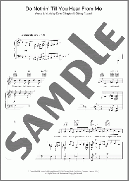 Do Nothin' Till You Hear From Me(Duke Ellington) 楽譜 その他 ダウンロード