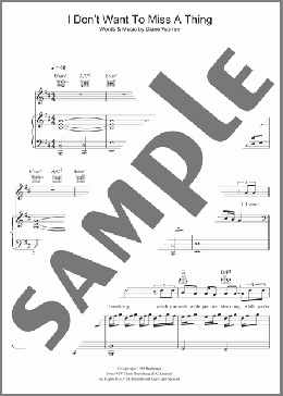 I Don't Want To Miss A Thing(Aerosmith) 楽譜 その他 ダウンロード