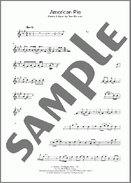 American Pie(Madonna/Don McLean) 楽譜 アルトサックス（ソロ） ダウンロード