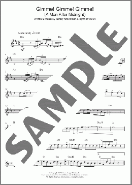 Gimme! Gimme! Gimme! (A Man After Midnight)(ABBA) 楽譜 アルトサックス（ソロ） ダウンロード