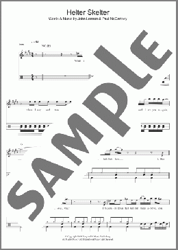 Helter Skelter(The Beatles) 楽譜 ドラム ダウンロード
