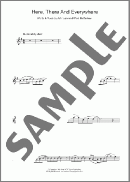 Here, There And Everywhere(The Beatles) 楽譜 アルトサックス（ソロ） ダウンロード