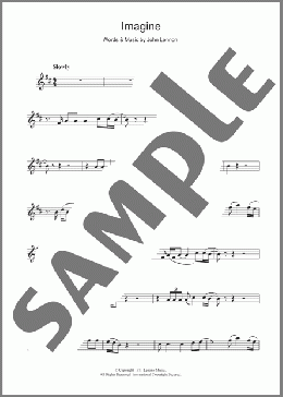 Imagine(John Lennon) 楽譜 アルトサックス（ソロ） ダウンロード