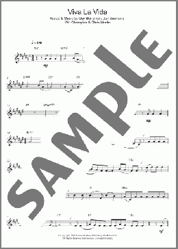 Viva La Vida(Coldplay) 楽譜 アルトサックス（ソロ） ダウンロード