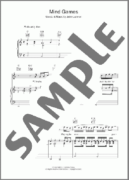 Mind Games(John Lennon) 楽譜 ピアノ & ボーカル & ギター ダウンロード