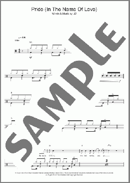 Pride (In The Name Of Love)(U2) 楽譜 ドラム ダウンロード