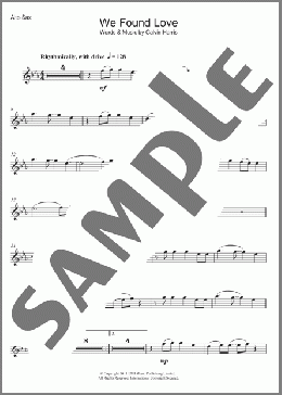 We Found Love (featuring Calvin Harris)(Rihanna/Calvin Harris) 楽譜 アルトサックス（ソロ） ダウンロード
