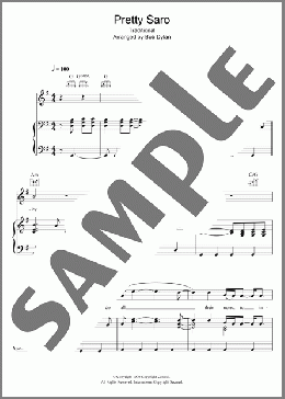 Pretty Saro(Bob Dylan) 楽譜 その他 ダウンロード