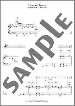 Scarlet Town(Bob Dylan) 楽譜 ピアノ & ボーカル & ギター ダウンロード