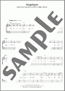 Angeleyes(ABBA) 楽譜 ピアノ（ソロ） ダウンロード
