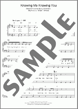 Knowing Me, Knowing You(ABBA) 楽譜 ピアノ（ソロ） ダウンロード