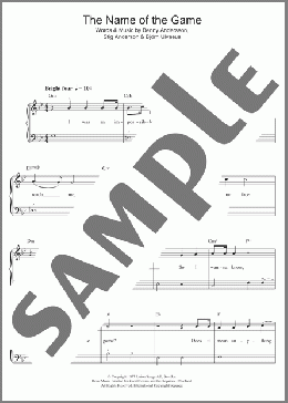 The Name Of The Game(ABBA) 楽譜 ピアノ（ソロ） ダウンロード